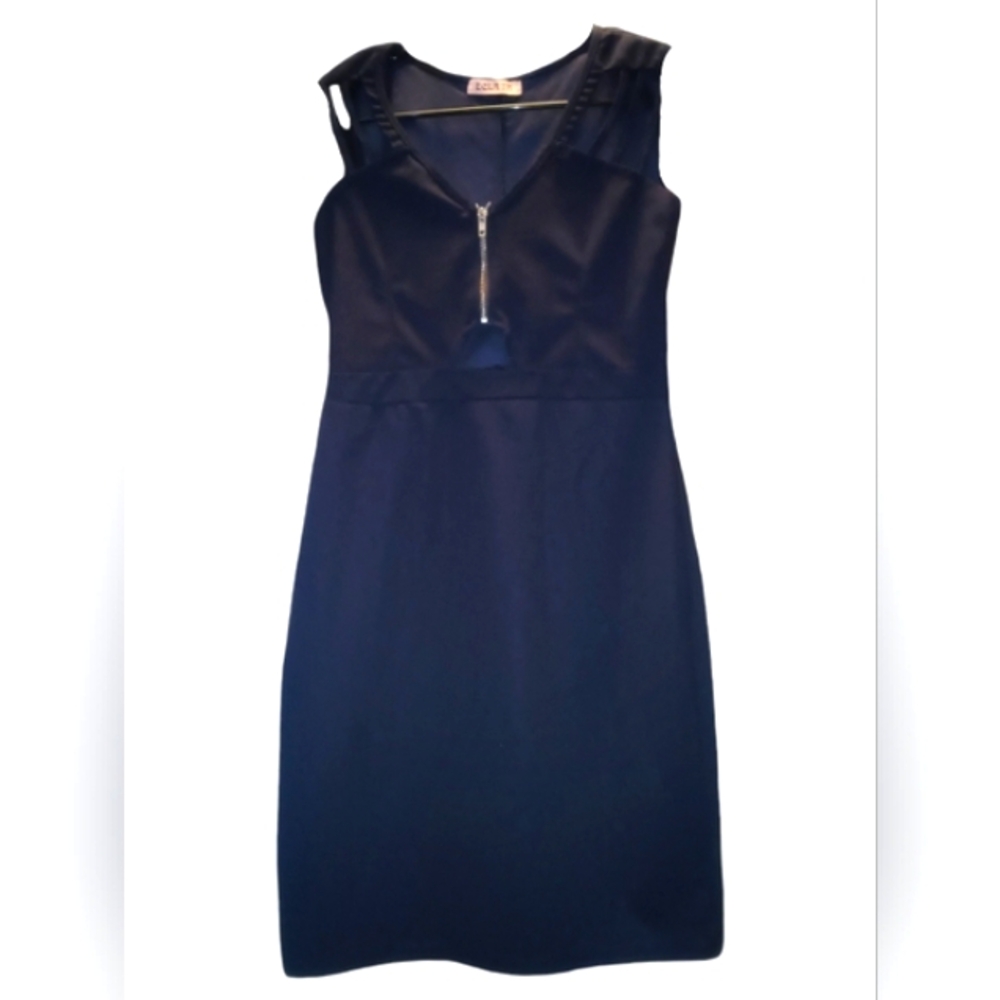 Eclata Midnight Blue Mini Cutout Body Con Dress Size Small